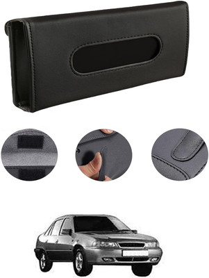 MATIES Rectangle Shape Fancy Design Tissue Dispencer For Car-57 Vehicle Tissue Dispenser(Black)
