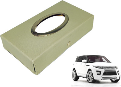 MOCKHE Chrom-Beige Tisue Box Leatherete-679 Vehicle Tissue Dispenser(Beige)