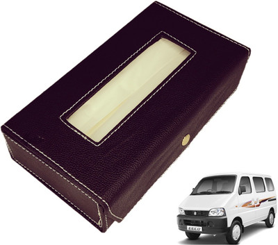 MOCKHE Basic-Black Tissue Box Leatherette-71 Vehicle Tissue Dispenser(Black)