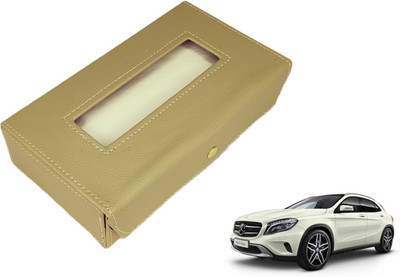 MOCKHE Basic-Beige Tissue Box Leatherette-324 Vehicle Tissue Dispenser(Beige)