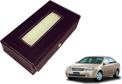 MOCKHE Basic-Black Tissue Box Leatherette-144 Vehicle Tissue Dispenser(Black)