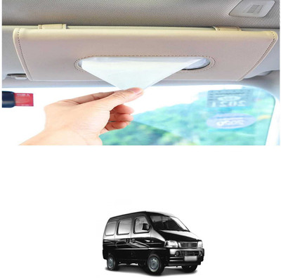PRTEK Beige Car Tissue Holder Napkin for Sun Visor and Backseat – Universal Fit O6 Vehicle Tissue Dispenser(Beige)