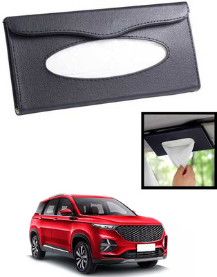 MATIES Universal Lightweight/Waterproof Leatherite Rectangle Black Tissue For Car-136 Vehicle Tissue Dispenser(Black)