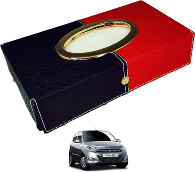 MOCKHE Chrom-Black-Red Tisue Box Leatherete-456 Vehicle Tissue Dispenser(Black, Red)