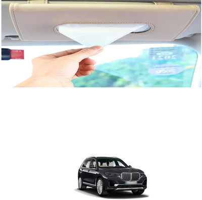 PRTEK Beige Car Tissue Holder Napkin for Sun Visor and Backseat – Universal Fit D5 Vehicle Tissue Dispenser(Beige)