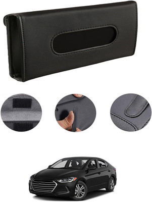 MATIES Rectangle Shape Fancy Design Tissue Dispencer For Car-87 Vehicle Tissue Dispenser(Black)
