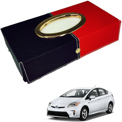 MOCKHE Chrom-Black-Red Tisue Box Leatherete-473 Vehicle Tissue Dispenser(Black, Red)
