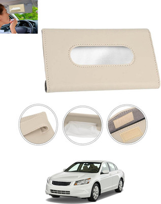 MSNP Universal Leatherite Rectangle Beige Tissue Box For Car/office/Home-05 Vehicle Tissue Dispenser(Beige)