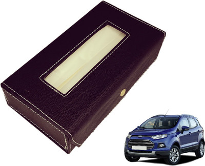 MOCKHE Basic-Black Tissue Box Leatherette-70 Vehicle Tissue Dispenser(Black)
