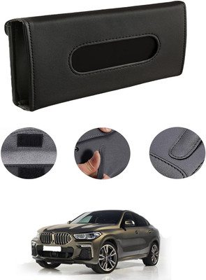 MATIES Rectangle Shape Fancy Design Tissue Dispencer For Car-313 Vehicle Tissue Dispenser(Black)