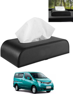 AYW Black Tissue Holder Leatherite/Include Tissue/Save Space For Home/Car/Office-85 Vehicle Tissue Dispenser(Black)