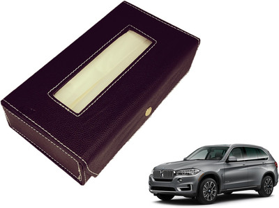 MOCKHE Basic-Black Tissue Box Leatherette-217 Vehicle Tissue Dispenser(Black)