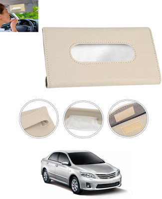 MATIES New Excellent Bright Color Beige Rectangle Shape Tissue Box For-09 Vehicle Tissue Dispenser(Beige)