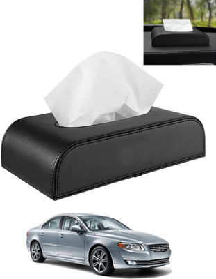 AYW Black Tissue Holder Leatherite/Include Tissue/Save Space For Home/Car/Office-189 Vehicle Tissue Dispenser(Black)