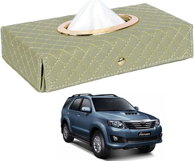 MOCKHE Cross-Beige Tissue Box Leatherette-452 Vehicle Tissue Dispenser(Beige)