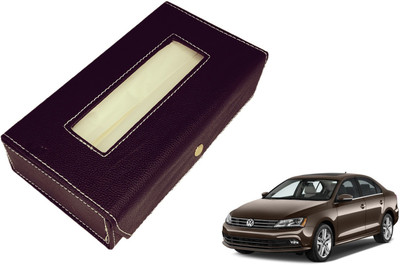 MOCKHE Basic-Black Tissue Box Leatherette-118 Vehicle Tissue Dispenser(Black)