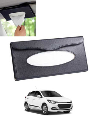 MSNP Universal Leatherite Rectangle Black Tissue Box For Car/office/Home-89 Vehicle Tissue Dispenser(Black)