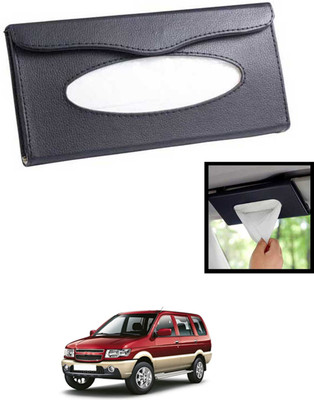 MATIES Universal Lightweight/Waterproof Leatherite Rectangle Black Tissue For Car-262 Vehicle Tissue Dispenser(Black)