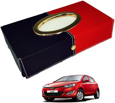 MOCKHE Chrom-Black-Red Tisue Box Leatherete-397 Vehicle Tissue Dispenser(Black, Red)