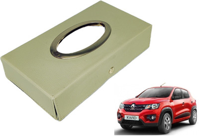 MOCKHE Chrom-Beige Tisue Box Leatherete-728 Vehicle Tissue Dispenser(Beige)