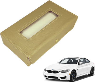 MOCKHE Basic-Beige Tissue Box Leatherette-238 Vehicle Tissue Dispenser(Beige)