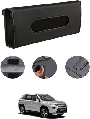 MATIES Rectangle Shape Fancy Design Tissue Dispencer For Car-141 Vehicle Tissue Dispenser(Black)