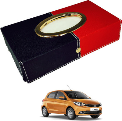 MOCKHE Chrom-Black-Red Tisue Box Leatherete-486 Vehicle Tissue Dispenser(Black, Red)