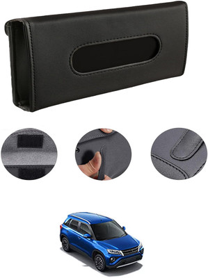 MATIES Rectangle Shape Fancy Design Tissue Dispencer For Car-285 Vehicle Tissue Dispenser(Black)