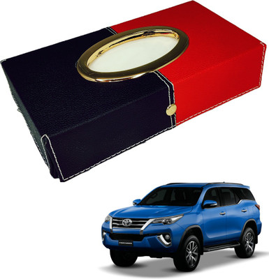 MOCKHE Chrom-Black-Red Tisue Box Leatherete-370 Vehicle Tissue Dispenser(Black, Red)
