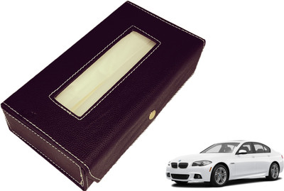 MOCKHE Basic-Black Tissue Box Leatherette-9 Vehicle Tissue Dispenser(Black)