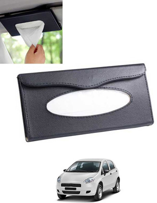 MSNP Universal Leatherite Rectangle Black Tissue Box For Car/office/Home-211 Vehicle Tissue Dispenser(Black)