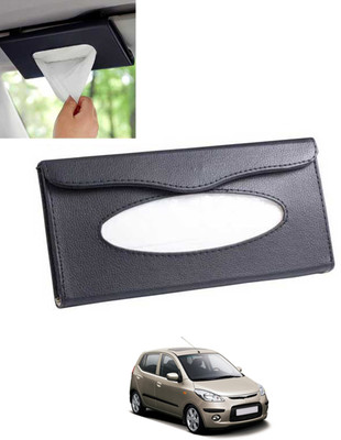 MSNP Universal Leatherite Rectangle Black Tissue Box For Car/office/Home-142 Vehicle Tissue Dispenser(Black)