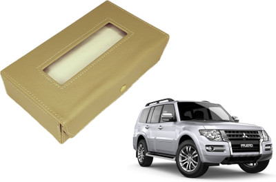 MOCKHE Basic-Beige Tissue Box Leatherette-372 Vehicle Tissue Dispenser(Beige)