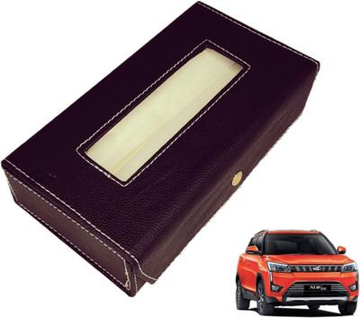MOCKHE Basic-Black Tissue Box Leatherette-226 Vehicle Tissue Dispenser(Black)