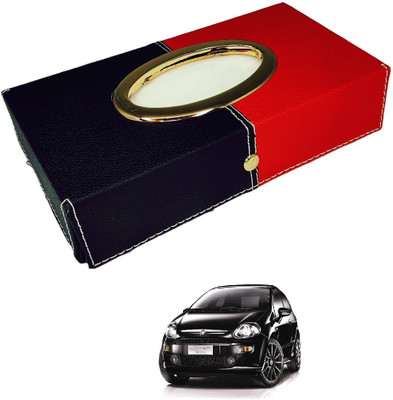 MOCKHE Chrom-Black-Red Tisue Box Leatherete-474 Vehicle Tissue Dispenser(Black, Red)