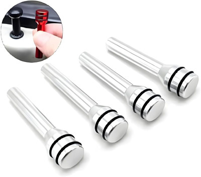 silkyfit Aluminum Alloy Car Door Lock Knob(Silver)