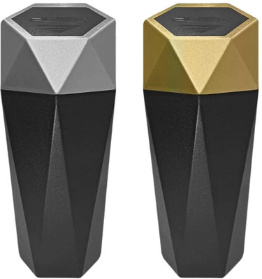 Involve Diamond Shape Car Dustbin/Trash Can -Silver & Gold- pack 2 Car Trash Bin Bag