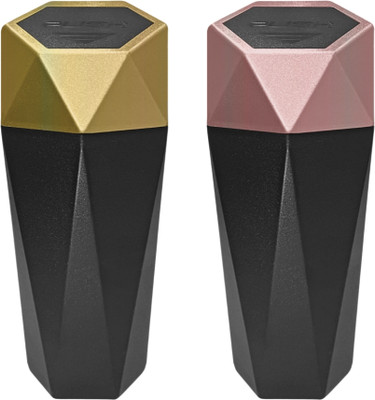 Involve Diamond Shape Car Dustbin/Trash Can - Gold & Rosegold - pack 2 Car Trash Bin Bag