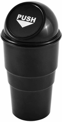 SWAB Portable Mini Car Dustbin/Trash Bin, Black Plastic Dustbin(Black)