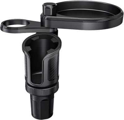 TANTRA Car Cup Holder with Food Tray – 2-in-1 Car Snack & Drink Organizer Cup Holder Tray Table
