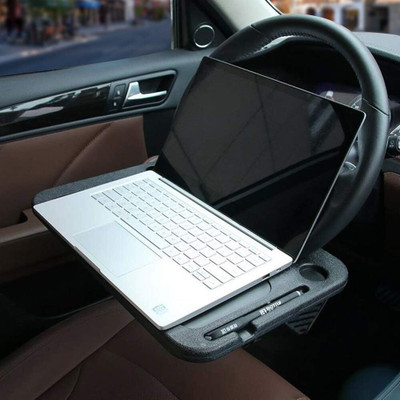 Newvent Car Steering Wheel Desk Steering Wheel Tray for Laptop & Food ( Pack Of 1 ) Cup Holder Tray Table