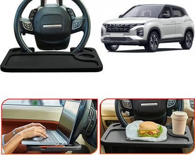 Selifaur ST10-Multifunctional Car Laptop Food Steering Wheel Tray Drink Holder Desk Cup Holder Tray Table