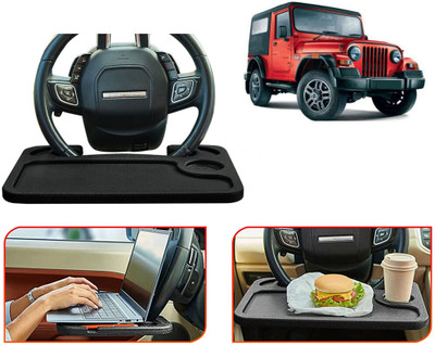 Selifaur TB190-Multifunctional Car Laptop Food Steering Wheel Tray Drink Holder Desk Cup Holder Tray Table