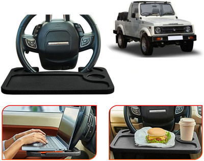 Selifaur TB260-Multifunctional Car Laptop Food Steering Wheel Tray Drink Holder Desk Cup Holder Tray Table