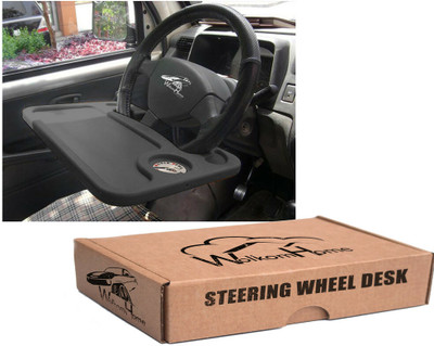 WolkomHome Multifunctional Car Laptop Food Steering Wheel Tray Drink Holder Desk Cup Holder Tray Table
