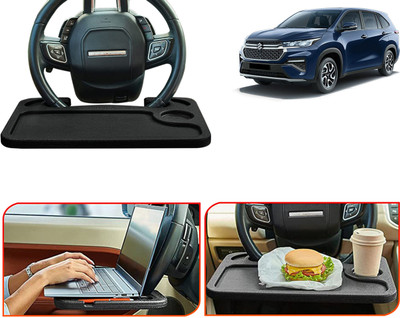 Selifaur ST24-Multifunctional Car Laptop Food Steering Wheel Tray Drink Holder Desk Cup Holder Tray Table