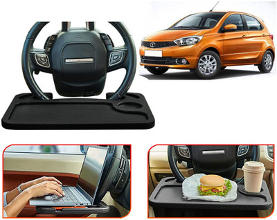 Selifaur TB380-Multifunctional Car Laptop Food Steering Wheel Tray Drink Holder Desk Cup Holder Tray Table