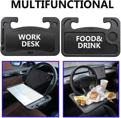 carfrill Portable Car Steering Wheel Desk Table Cup Holder Tray Table