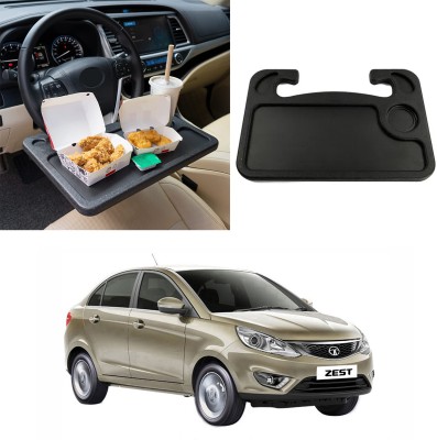 Oshotto (FT-05) Car Steering Wheel Desk with Pen Holder Food Table Laptop For Tata Zest Cup Holder Tray Table