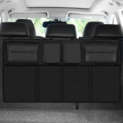 VIYUHK Car Back Seat Organizer with 8 Large Storage Bag Trunk Organizer(Black)